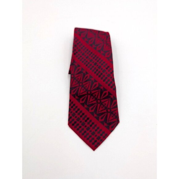 Count Corsetti Other - Vintage 60s 70s Men's Tie Red/Orange & Blue Print Count Corsetti